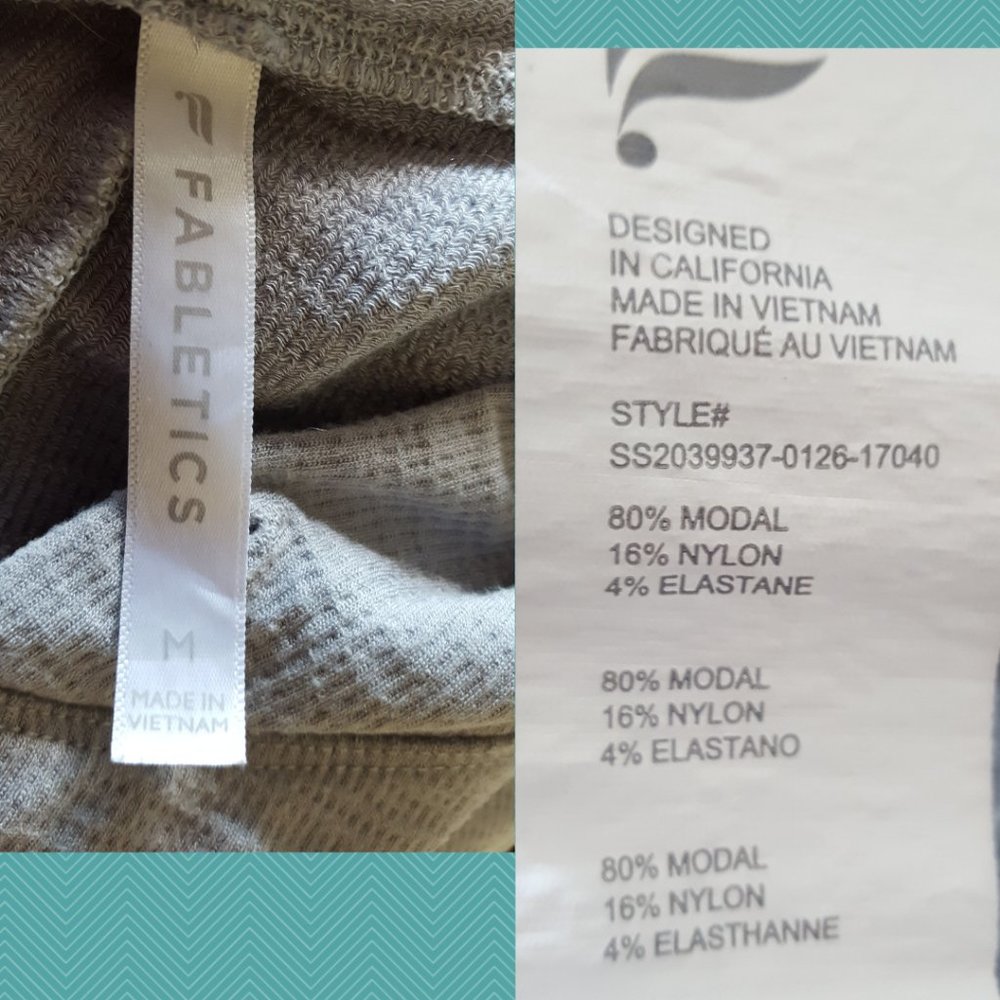 Fabletics Gray Modal Blend Pullover Ashley Short … - image 5
